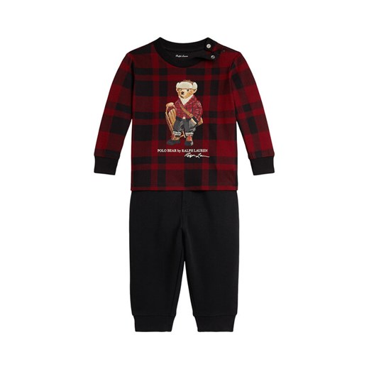Polo Ralph Lauren Dres 320981284001 Bordowy Regular Fit - id: 0000305547590 - marki Polo Ralph Lauren - 186030218 Polo Ralph Lauren Dres 320981284001 Bordowy Regular Fit ze sklepu MODIVO w kategorii Komplety niemowlęce - zdjęcie 186030218