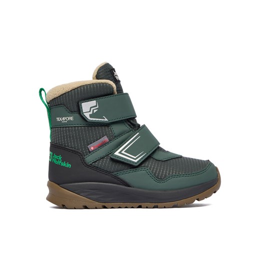 Jack Wolfskin Śniegowce Polar Bear B Texapore Mid VC K A62144 E0206 Zielony ze sklepu MODIVO w kategorii Buty zimowe dziecięce - zdjęcie 186030319