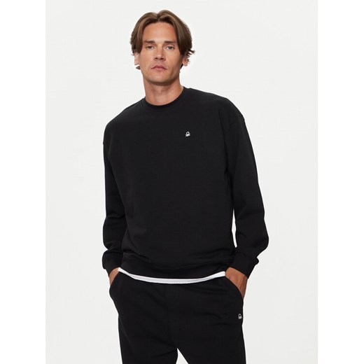 United Colors Of Benetton Bluza 342ZU1093 Czarny Regular Fit ze sklepu MODIVO w kategorii Bluzy męskie - zdjęcie 186030366