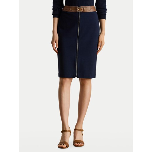 LAUREN RALPH LAUREN Spódnica ołówkowa 200980024001 Granatowy Slim Fit ze sklepu MODIVO w kategorii Spódnice - zdjęcie 186030447