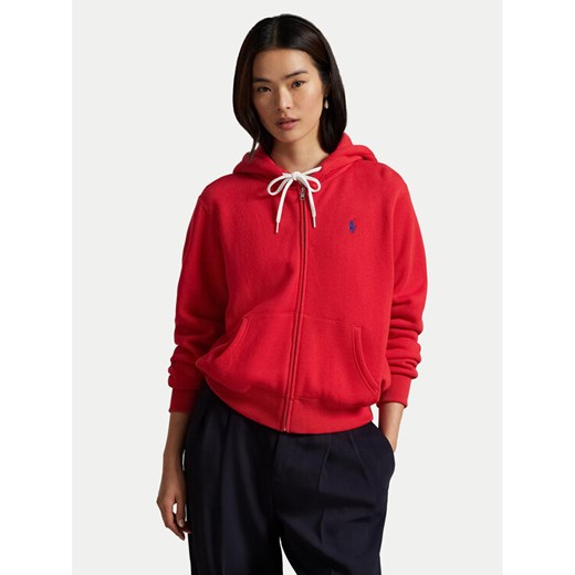 Polo Ralph Lauren Bluza 211971699005 Czerwony Relaxed Fit ze sklepu MODIVO w kategorii Bluzy damskie - zdjęcie 186030448