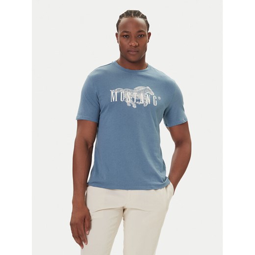 Mustang T-Shirt Austin 1016858 Niebieski Regular Fit ze sklepu MODIVO w kategorii T-shirty męskie - zdjęcie 186030496