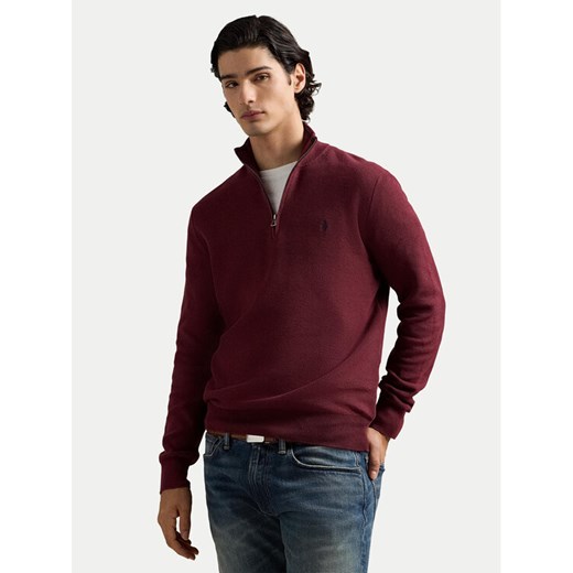Polo Ralph Lauren Sweter 710932304525 Bordowy Regular Fit ze sklepu MODIVO w kategorii Swetry męskie - zdjęcie 186030506