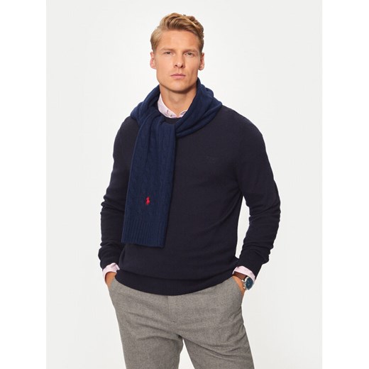Polo Ralph Lauren Szalik 449959345002 Granatowy ze sklepu MODIVO w kategorii Szaliki męskie - zdjęcie 186030529