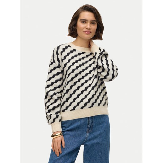 Vero Moda Sweter Lara 10310862 Beżowy Regular Fit ze sklepu MODIVO w kategorii Swetry damskie - zdjęcie 186030546