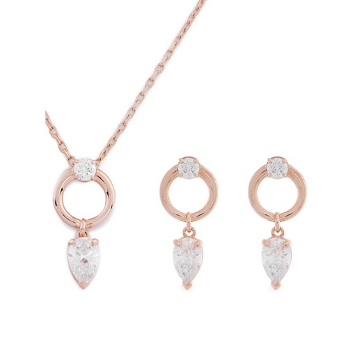 Swarovski Zestaw naszyjnik i kolczyki Mesmera 5733808 Różowe złoto ze sklepu MODIVO w kategorii Naszyjniki - zdjęcie 186030575