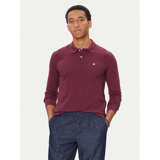 United Colors Of Benetton Polo 3089J3204 Fioletowy Regular Fit ze sklepu MODIVO w kategorii T-shirty męskie - zdjęcie 186030587