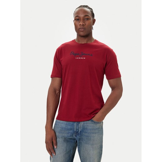 Pepe Jeans T-Shirt Eggo N PM509979 Czerwony Regular Fit ze sklepu MODIVO w kategorii T-shirty męskie - zdjęcie 186030718