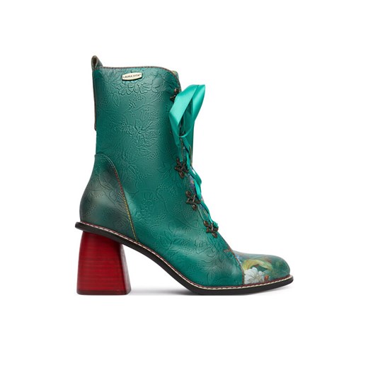 Laura Vita Botki Evcao 311 Zielony ze sklepu MODIVO w kategorii Botki - zdjęcie 186030799