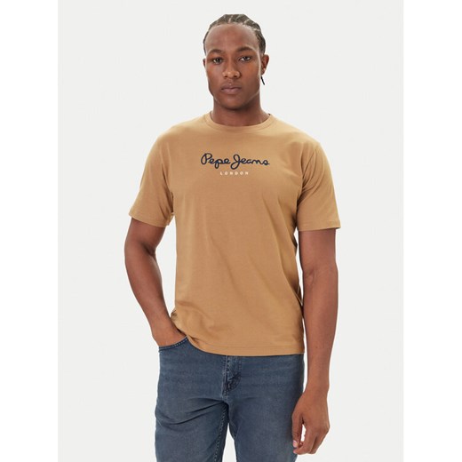 Pepe Jeans T-Shirt Eggo N PM509979 Beżowy Regular Fit ze sklepu MODIVO w kategorii T-shirty męskie - zdjęcie 186030859