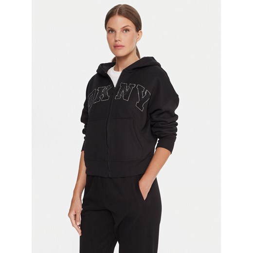 DKNY Sport Bluza DP5J9670 Czarny Regular Fit ze sklepu MODIVO w kategorii Bluzy damskie - zdjęcie 186030879