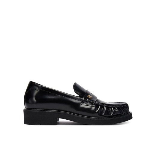 Tommy Hilfiger Loafersy Square Toe Abrasivato FW0FW08825 Czarny ze sklepu MODIVO w kategorii Półbuty damskie - zdjęcie 186030898