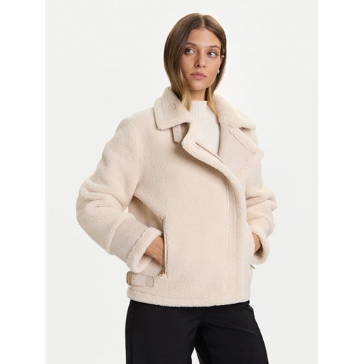 Rinascimento Kożuch CFC0122207003 Écru Regular Fit ze sklepu MODIVO w kategorii Kożuchy - zdjęcie 186030947