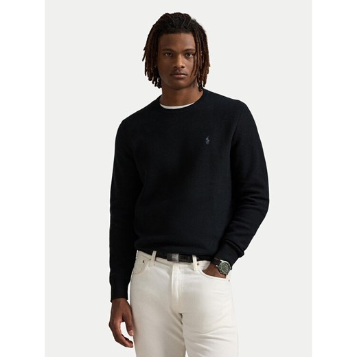 Polo Ralph Lauren Sweter 710918163508 Czarny Regular Fit ze sklepu MODIVO w kategorii Swetry męskie - zdjęcie 186031065
