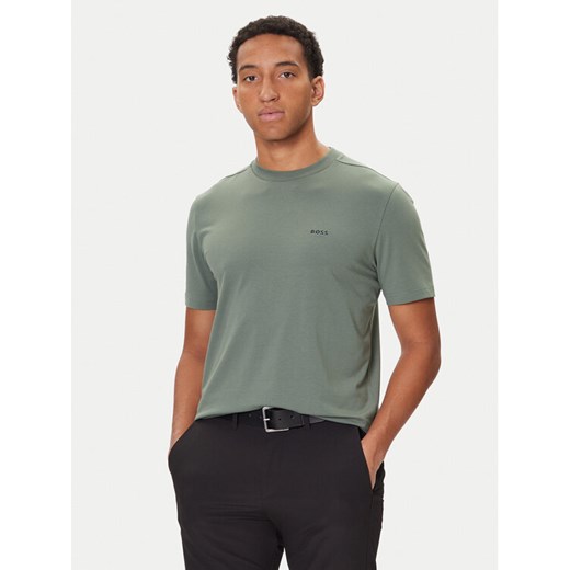 BOSS T-Shirt 50506373 Zielony Regular Fit ze sklepu MODIVO w kategorii T-shirty męskie - zdjęcie 186031078