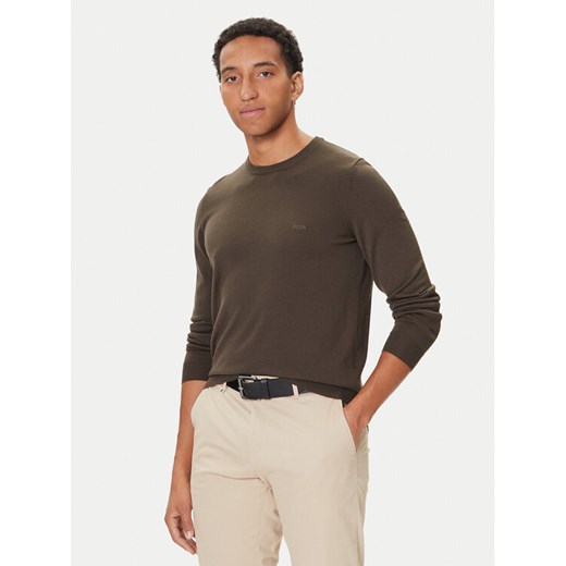 BOSS Sweter Botto-L 50476364 Zielony Regular Fit ze sklepu MODIVO w kategorii Swetry męskie - zdjęcie 186031109