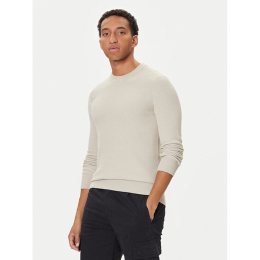 BOSS Sweter Klapok 50548673 Beżowy Regular Fit ze sklepu MODIVO w kategorii Swetry męskie - zdjęcie 186031117