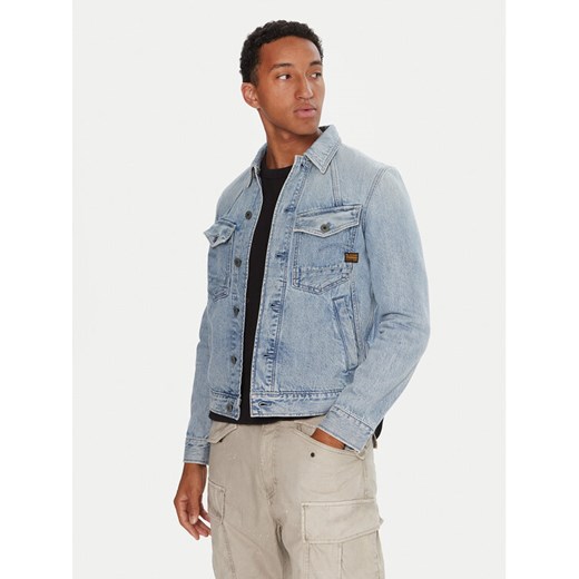 G-Star Raw Kurtka jeansowa D26919-D788 Niebieski Slim Fit ze sklepu MODIVO w kategorii Kurtki męskie - zdjęcie 186031126