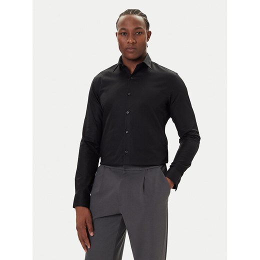 Calvin Klein Koszula LV019EU053 Czarny Slim Fit ze sklepu MODIVO w kategorii Koszule męskie - zdjęcie 186031257