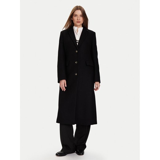 Tommy Hilfiger Płaszcz wełniany Classic WW0WW47445 Czarny Regular Fit ze sklepu MODIVO w kategorii Płaszcze damskie - zdjęcie 186031258