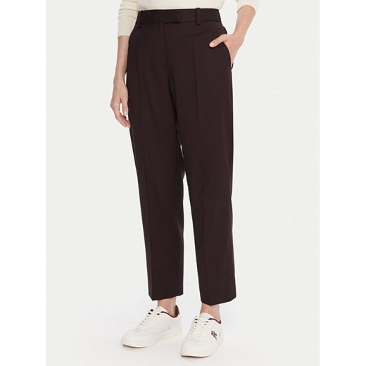 Tommy Hilfiger Chinosy WW0WW48353 Bordowy Slim Fit ze sklepu MODIVO w kategorii Spodnie damskie - zdjęcie 186031308