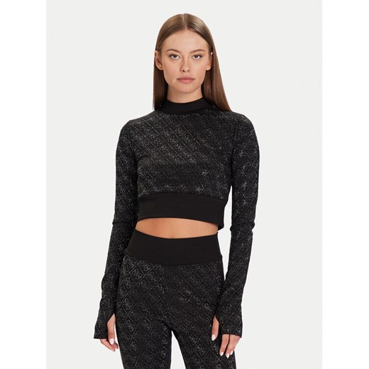 Guess Bluzka W5BP48 K7182 Czarny Slim Fit ze sklepu MODIVO w kategorii Bluzki damskie - zdjęcie 186031329