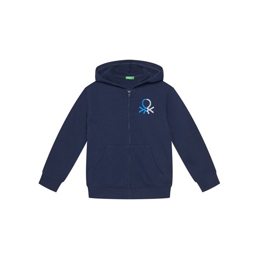 United Colors Of Benetton Bluza 3J68C505C Granatowy Regular Fit ze sklepu MODIVO w kategorii Bluzy chłopięce - zdjęcie 186031387