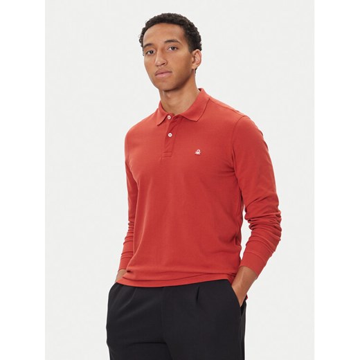 United Colors Of Benetton Polo 3089J3204 Bordowy Regular Fit ze sklepu MODIVO w kategorii T-shirty męskie - zdjęcie 186031407