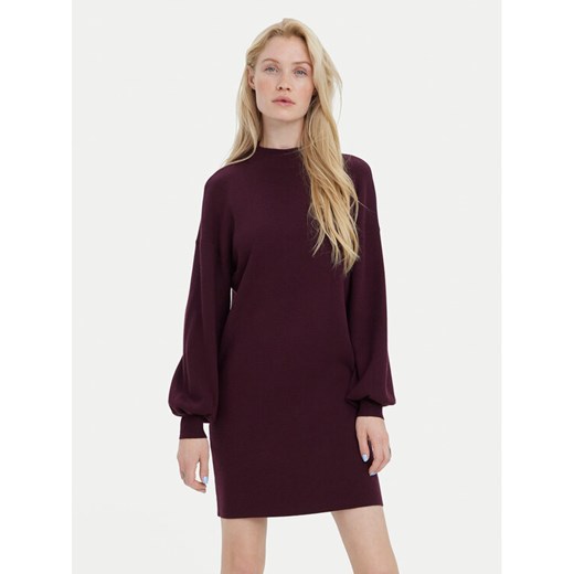 Vero Moda Sukienka dzianinowa Nancy 10249116 Fioletowy Loose Fit ze sklepu MODIVO w kategorii Sukienki - zdjęcie 186031438