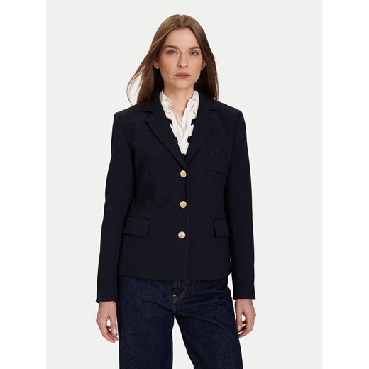 Tommy Hilfiger Marynarka WW0WW46660 Granatowy Slim Fit ze sklepu MODIVO w kategorii Marynarki damskie - zdjęcie 186031487