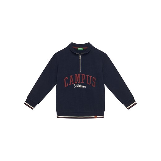 United Colors Of Benetton Bluza 32N4C10PS Granatowy Regular Fit ze sklepu MODIVO w kategorii Bluzy chłopięce - zdjęcie 186031515
