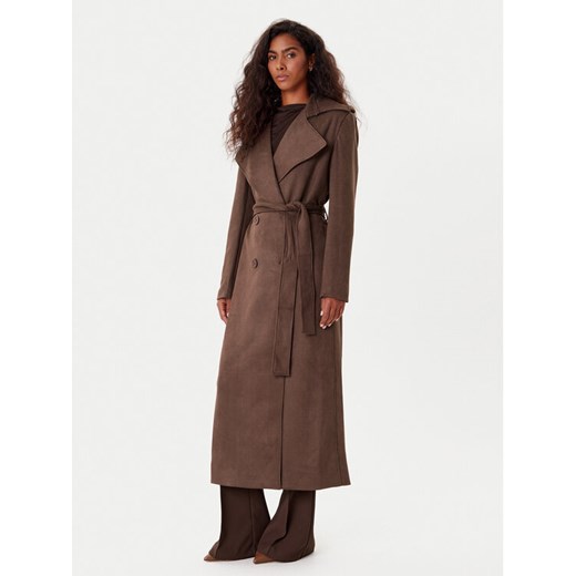 Bardot Trencz Kira Vegan Suede 57053JB4 Brązowy Regular Fit ze sklepu MODIVO w kategorii Płaszcze damskie - zdjęcie 186031556
