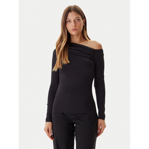Guess Bluzka W5BP08 K1492 Czarny Slim Fit ze sklepu MODIVO w kategorii Bluzki damskie - zdjęcie 186031578