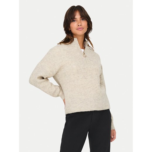 ONLY Sweter Tokyo 15317865 Beżowy Standard Fit ze sklepu MODIVO w kategorii Swetry damskie - zdjęcie 186031596