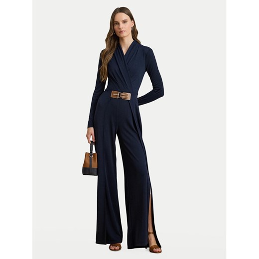 LAUREN RALPH LAUREN Kombinezon 200980218001 Granatowy Wide Leg ze sklepu MODIVO w kategorii Kombinezony damskie - zdjęcie 186031629