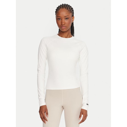 Reebok Koszulka techniczna Reebok X Ewa Chodakowska RK25316CCW Écru Slim Fit ze sklepu MODIVO w kategorii Bluzki damskie - zdjęcie 186031688