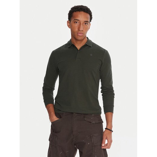 G-Star Raw Polo Dunda D27683-5864 Szary Slim Fit ze sklepu MODIVO w kategorii T-shirty męskie - zdjęcie 186031718