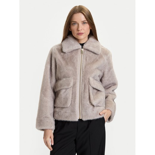 Rinascimento Futro CFC0122227003 Szary Regular Fit ze sklepu MODIVO w kategorii Futra damskie - zdjęcie 186031798