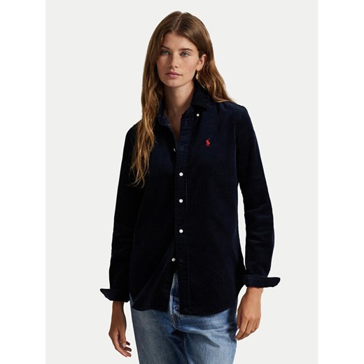 Polo Ralph Lauren Koszula 211971526003 Granatowy Slim Fit ze sklepu MODIVO w kategorii Koszule damskie - zdjęcie 186031805