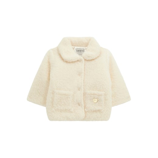 Guess Kurtka przejściowa A5BL01 WGIT0 Écru Regular Fit ze sklepu MODIVO w kategorii Kombinezony i kurtki - zdjęcie 186031827