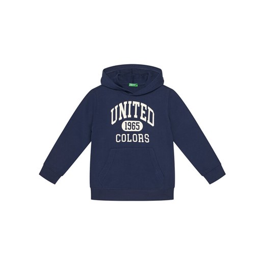 United Colors Of Benetton Bluza 3J68C203N Granatowy Regular Fit ze sklepu MODIVO w kategorii Bluzy chłopięce - zdjęcie 186031917