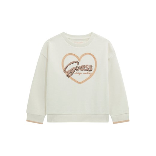 Guess Bluza K5BQ05 KAV34 Écru Relaxed Fit ze sklepu MODIVO w kategorii Bluzy dziewczęce - zdjęcie 186031946