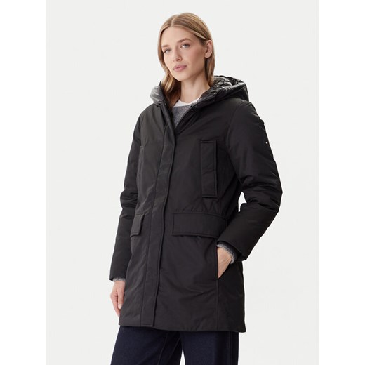 Tommy Hilfiger Parka WW0WW46533 Czarny Relaxed Fit ze sklepu MODIVO w kategorii Parki damskie - zdjęcie 186031969