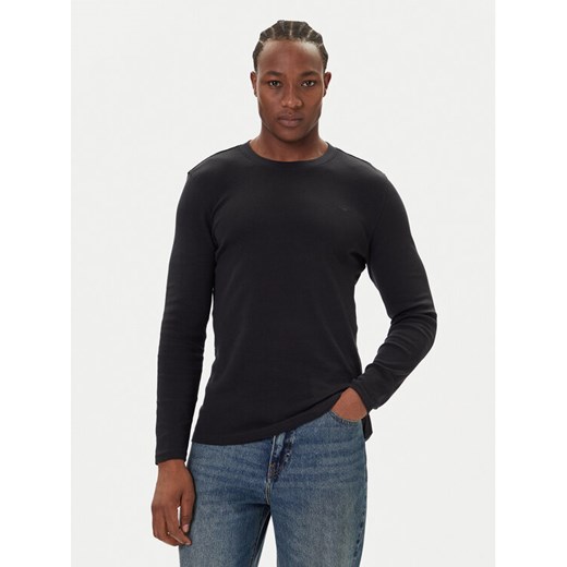 Mustang Longsleeve Arlington 1016875 Czarny Slim Fit ze sklepu MODIVO w kategorii T-shirty męskie - zdjęcie 186031975