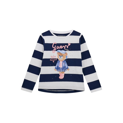 Guess Bluzka K5BI11 K9NF4 Granatowy Regular Fit ze sklepu MODIVO w kategorii Bluzki dziewczęce - zdjęcie 186032118