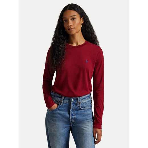 Polo Ralph Lauren Bluzka 211898699039 Bordowy Regular Fit ze sklepu MODIVO w kategorii Bluzki damskie - zdjęcie 186032236