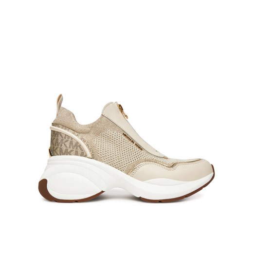 MICHAEL Michael Kors Sneakersy Zuma Mixed-Media Trainer 43F5ZUFP2L Złoty ze sklepu MODIVO w kategorii Buty sportowe damskie - zdjęcie 186032367