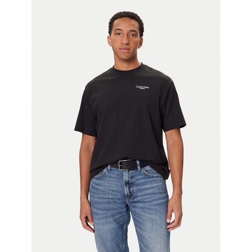 Calvin Klein Jeans T-Shirt LV04RD825G Czarny Regular Fit ze sklepu MODIVO w kategorii T-shirty męskie - zdjęcie 186032387
