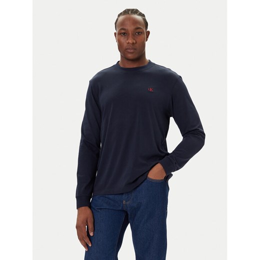 Calvin Klein Jeans Longsleeve Easy LV04RD247G Granatowy Regular Fit ze sklepu MODIVO w kategorii T-shirty męskie - zdjęcie 186032429