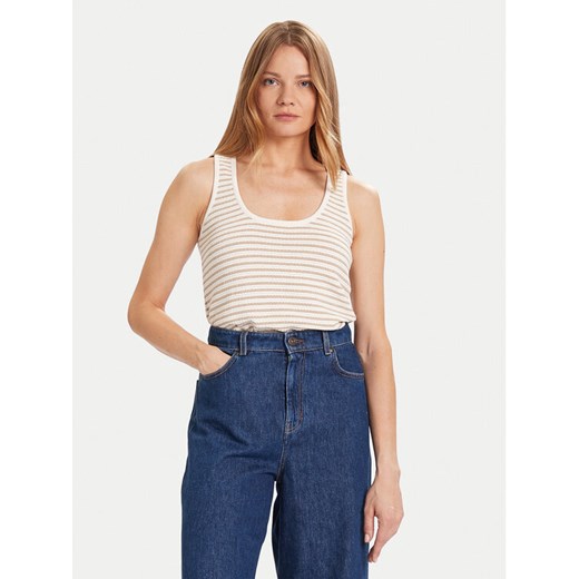 Morgan Top 252-MCAMI Beżowy Regular Fit ze sklepu MODIVO w kategorii Bluzki damskie - zdjęcie 186032675